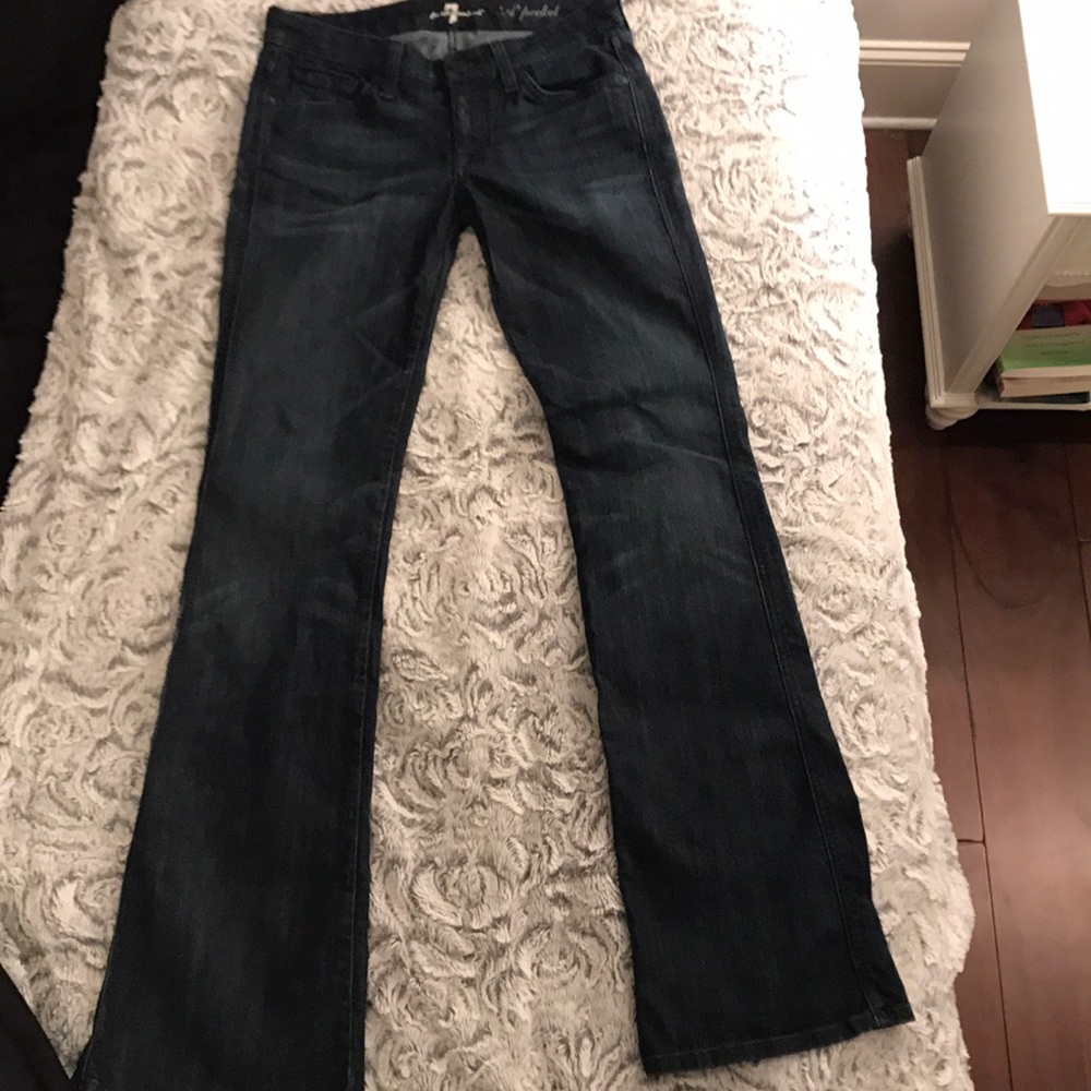 Flare dark wash denim
